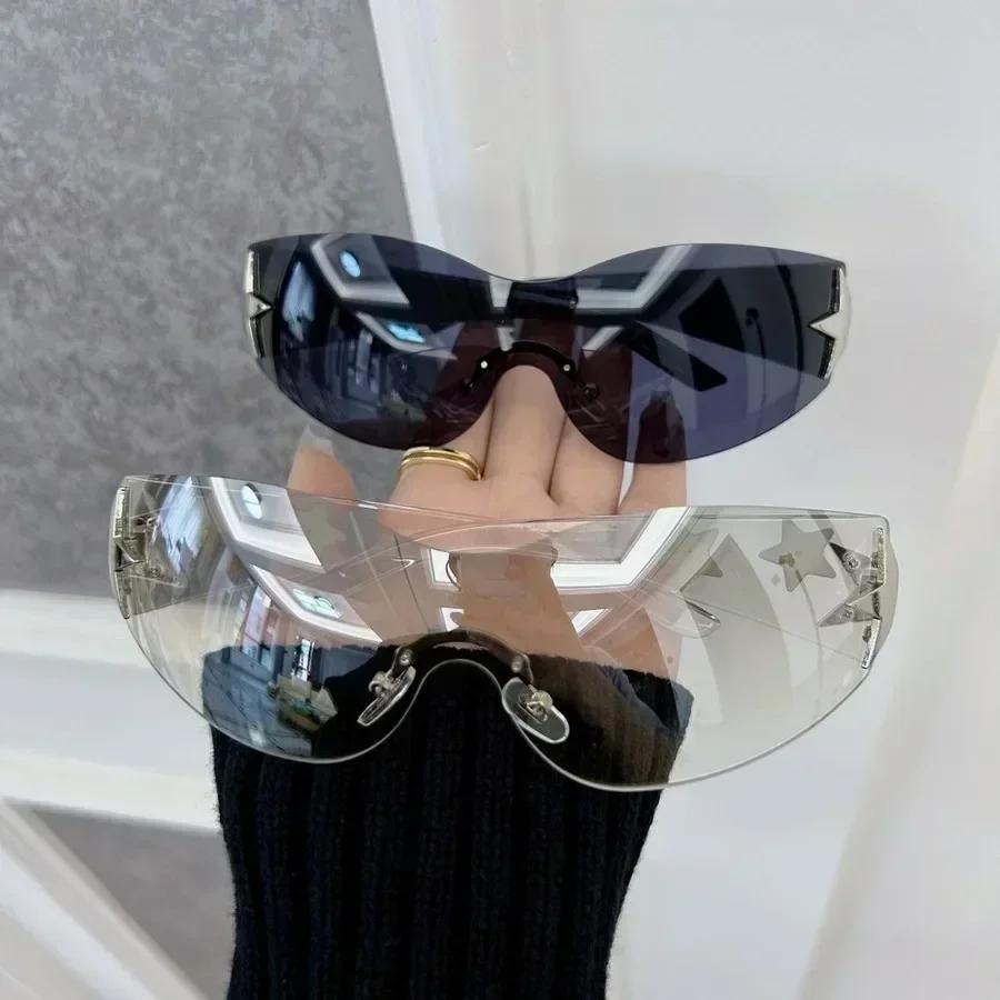 Mote Dame Solbriller Menn Firkantede Vintage Stor Ramme Solbriller Stilige Speil Svart Retro Oculos