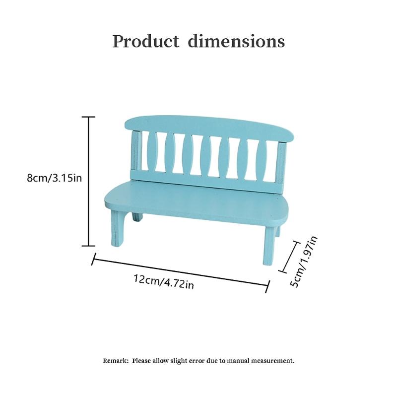 Wooden Chair Model Figure Miniature Furniture for Children Imaginative Pretend Play Game And Doll House Scene Arrangement