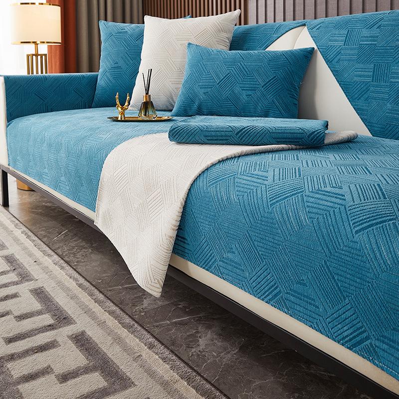 Жаккардовый синельный коврик для дивана-полотенца для гостиной — фото 4