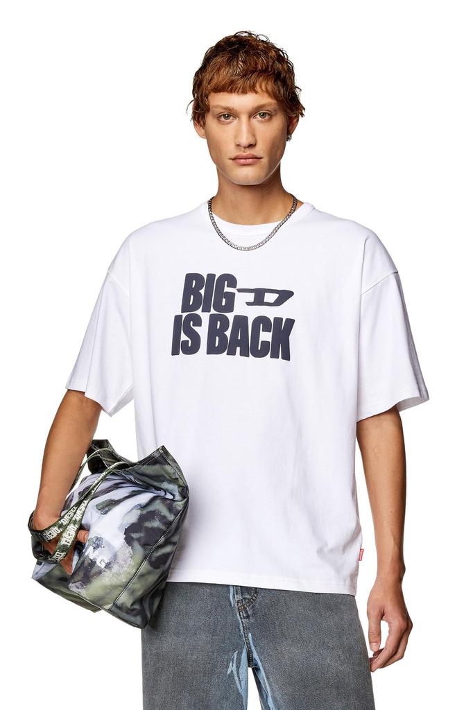Diesel Men's T-BOXT-BACK T-Shirt A121180NFAE, 2XL, White, Size 100