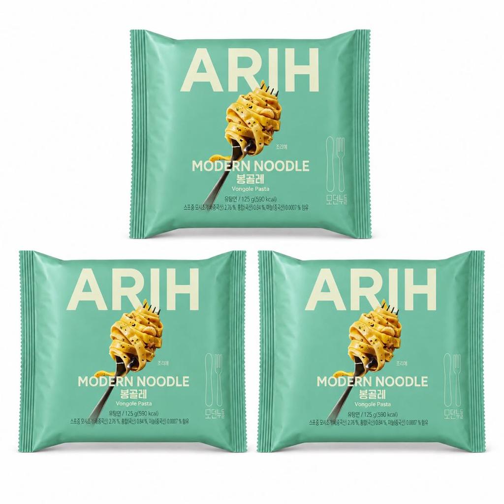 BTS PALDO ARIH Stile Moderno Noodles Noodles Saltati Sapore di Vongole all'Aglio 135g