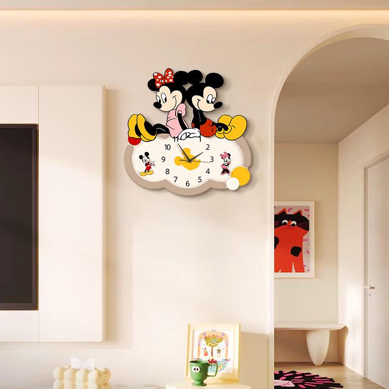 Mickey Mouse Hide and Seek Wooden Silent Wall Clock