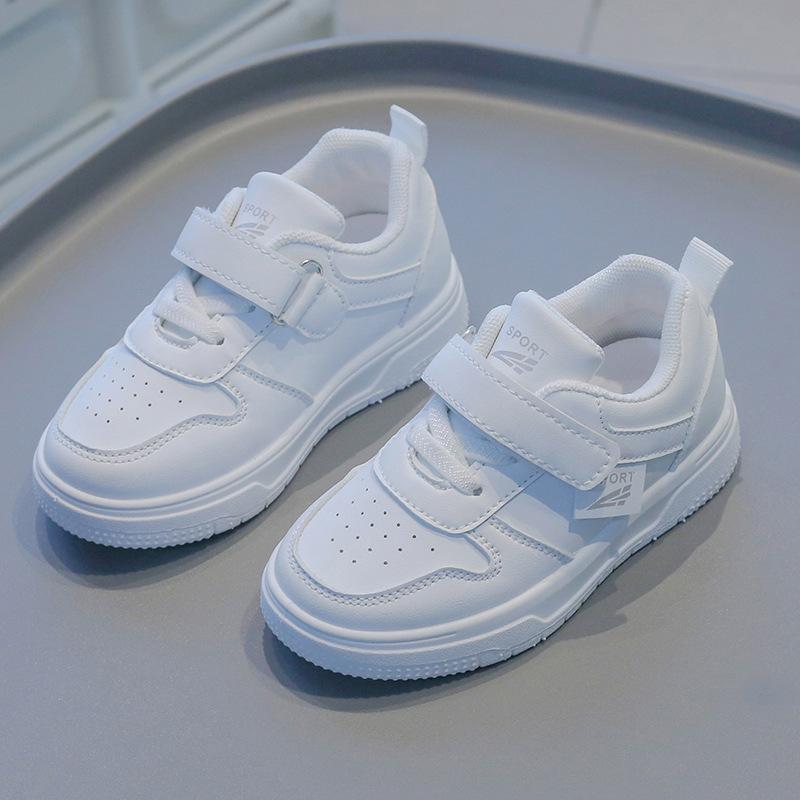 Spring Autumn Kids Breathable Sports Shoes Soft Sole White Sneakers Boys Girls Casual Flat Shoes Baby Single Shoes