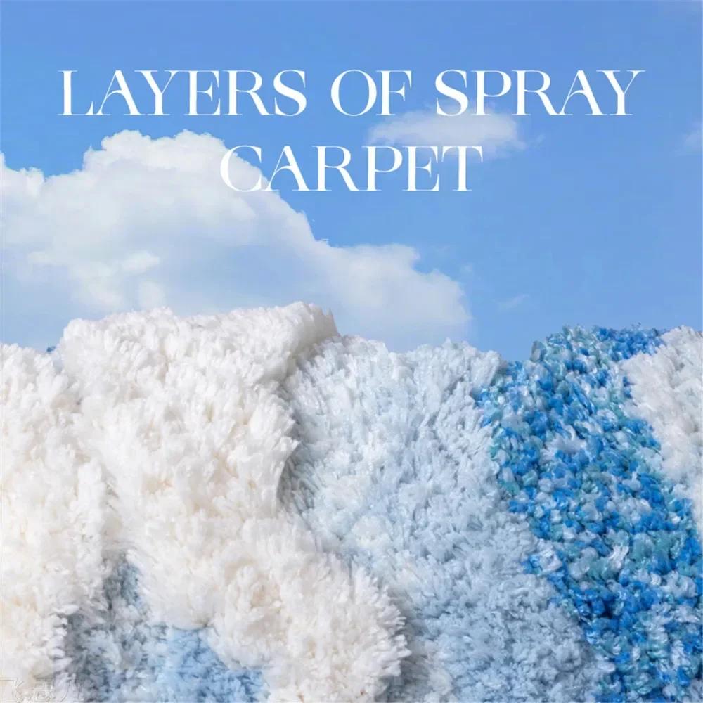 2025 NEW High Quality Hand-trimmed Sea Wave Rug Artistry Small Rugs for Bedroom Bathroom Living Room Carpet Decoracion