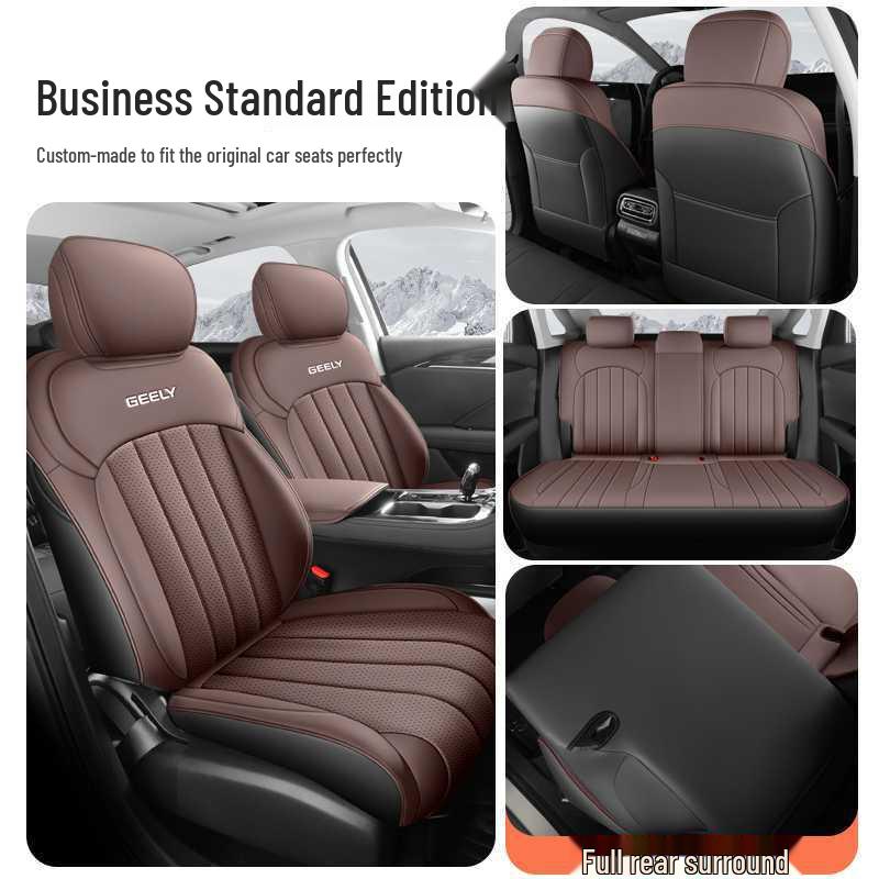 Perforated Leather Car Seat Covers for Geely Emgrand 5th Gen, All-Season, Vehicle-Specific, Full Coverage Seat Covers