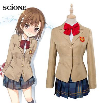 5pcs Set Anime Misaka Mikoto Costume A Certain Scientific Cosplay Costume Magic Banned Book Catalog Third Season Misaka Mi Cosplay Costume