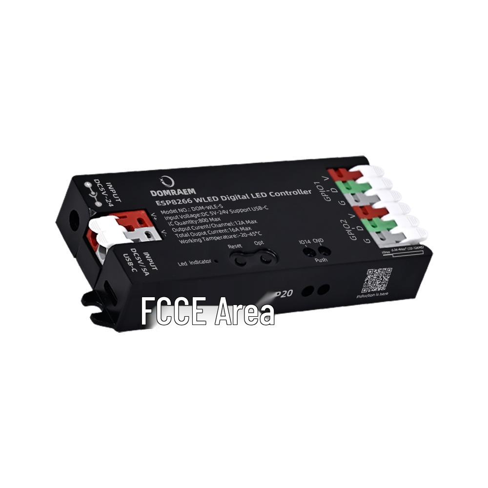 

Smart WLED Controller with Type-C for WS2811 Addressable LED Strips