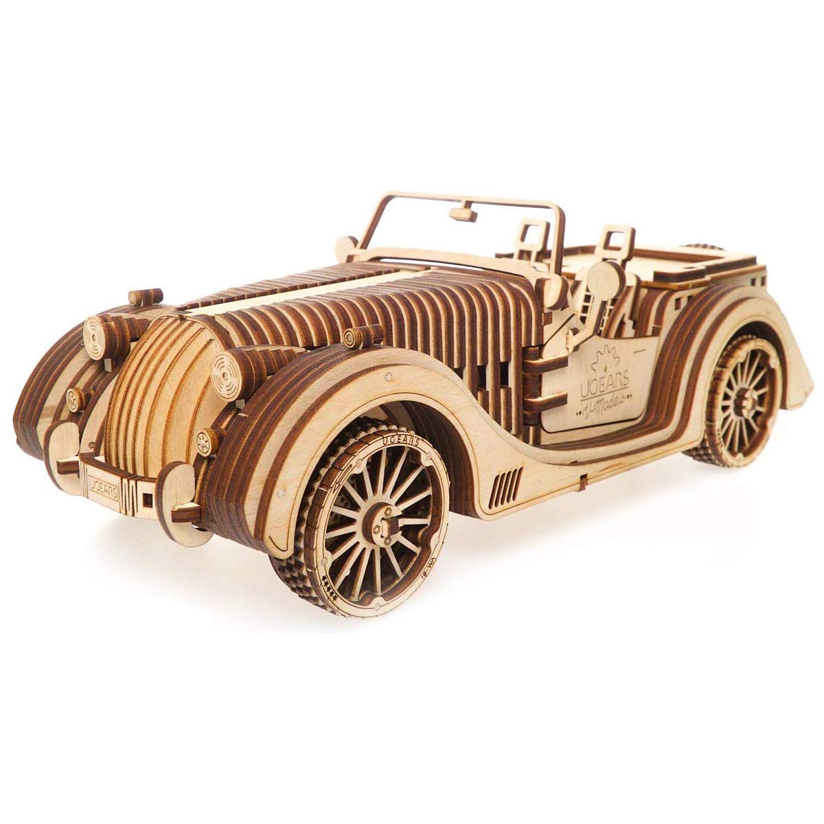 UGears Roadster Wooden Building Block Puzzle Toy VM-01