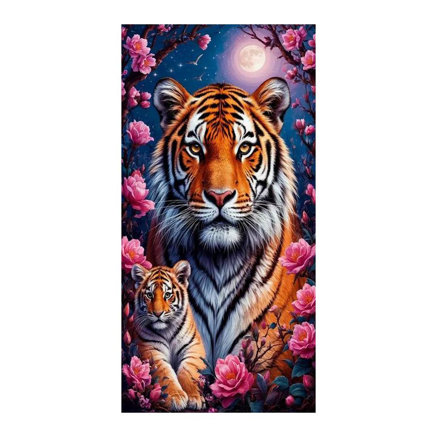Tijger Grote Maat Diamant Schilderen Nieuwe Collectie Wilde Dieren Diy Volledig Vierkant Rond Boor Strass Borduurwerk Mozaïek Kruissteek Kits Muur Decor