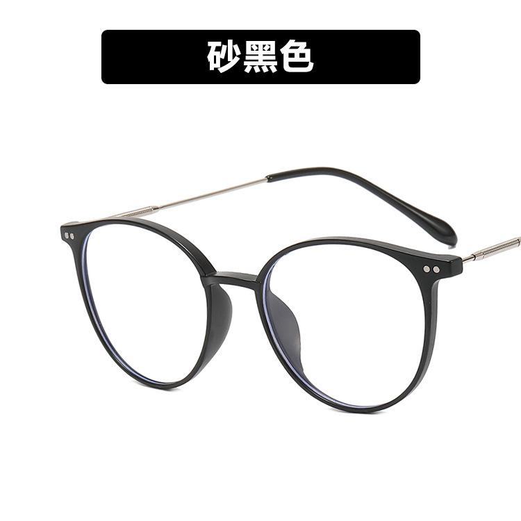 Anti-blue rice nail flat mirror Internet celebrity new ultra-light cold brown glasses frame trendy girl plain face