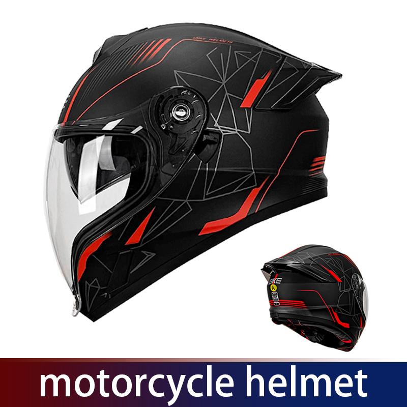 Drinking helmet, motorcycle helmet, uncovered helmet, men's and women's double mirrors, all-weather winter helmet, 3C and DOT do