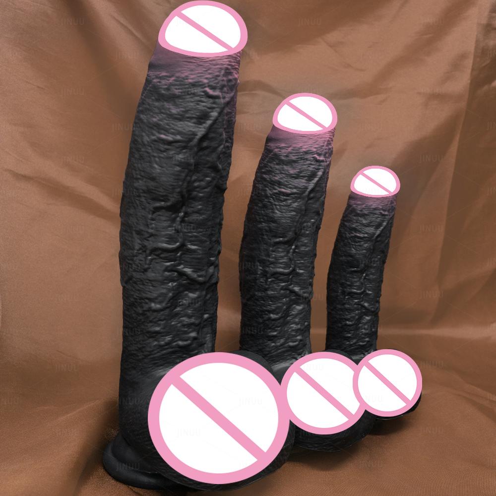New Model Black Silicone Alien Dildo Realistic Anal Butt Plug with Strong Suction Cup Clitoris Stimulator for Adult G-spot Exploration Male/Female Toy