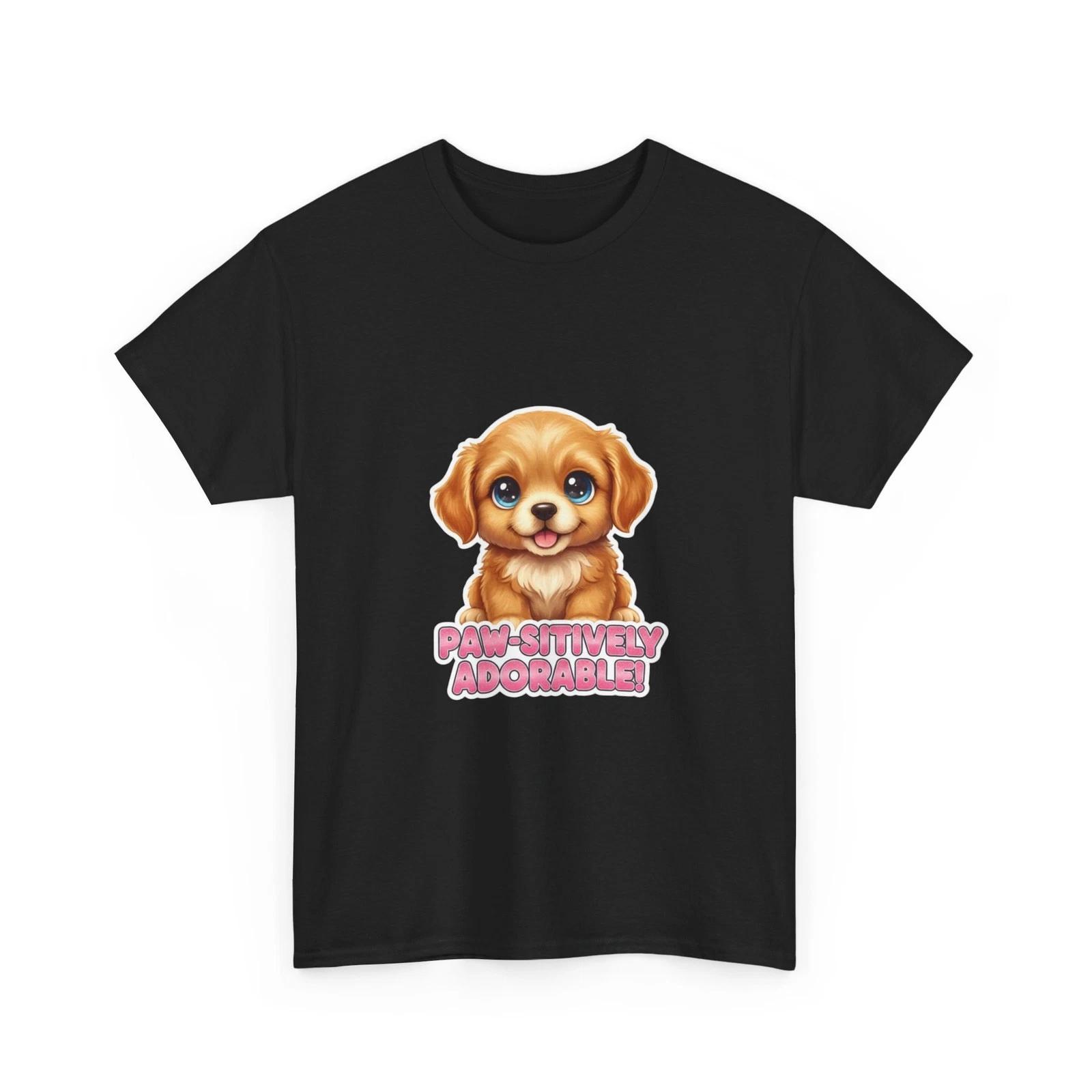 Pawsitively Adorable Puppy Tee | Cute Dog Graphic Shirt, Cute Loving Pet Animal L