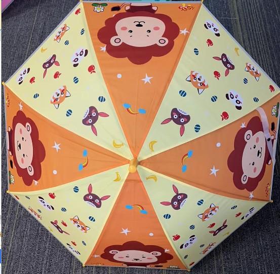 Children's Three-dimensional Umbrella Cute Cartoon Kindergarten Baby Umbrella Transparent Girl Boy Long Handle Umbrella Light Straight Handle Umbrella