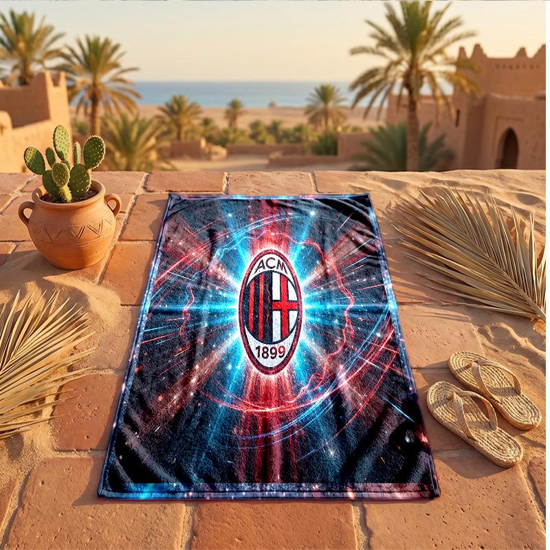 AC Milan Print Microfiber Beach Towel Quick Dry Absorbent Large Towel For Beach Swimming Travel