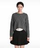 Keulleiseu Inner Top Asymmetrical Diamond Pattern Knit_Gray
