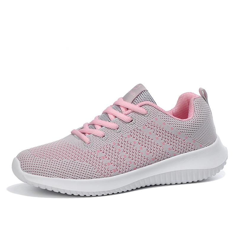 Autumn fly-woven women's shoes versatile sports casual shoes lace-up student shoes women's shoe size
