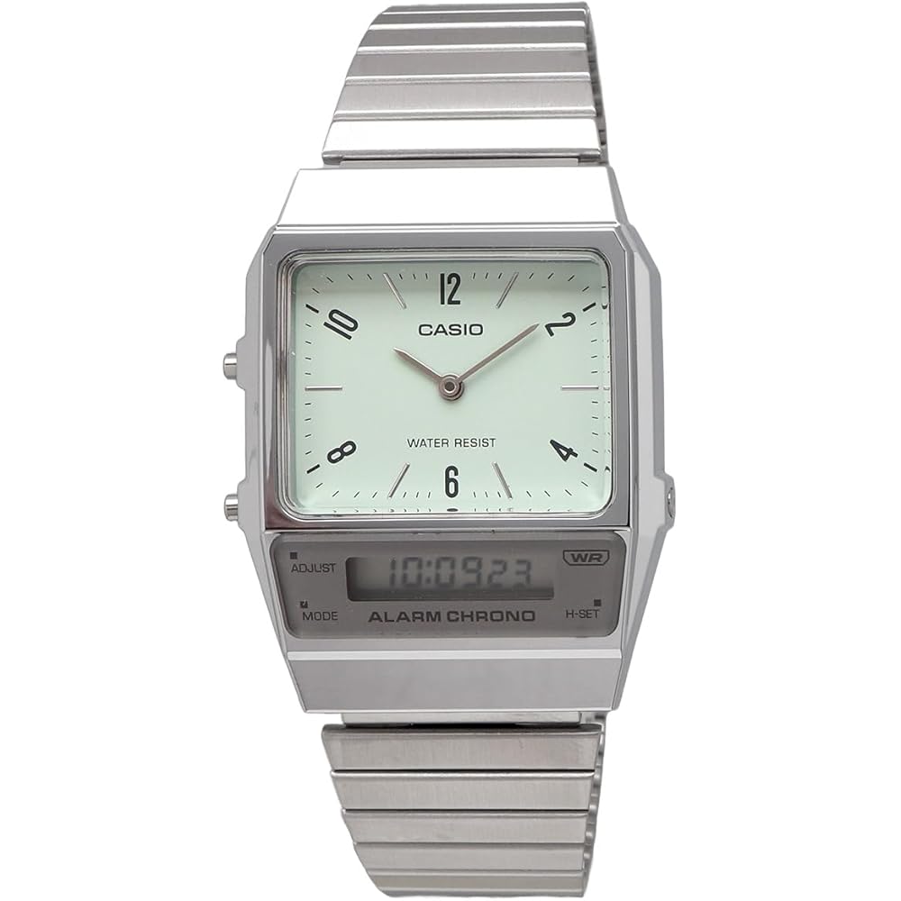 Casio Standard Analog-Digital Quartz Watch AQ-800E-3A Unisex Pale Green International Model