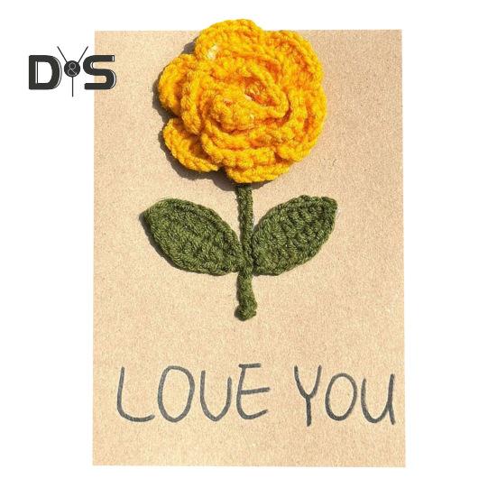 

Вязаная крючком поздравительная открытка ручной работы вязаный букет помидор гриб сердце поздравительная открытка подарки на День матери и дни рождения F