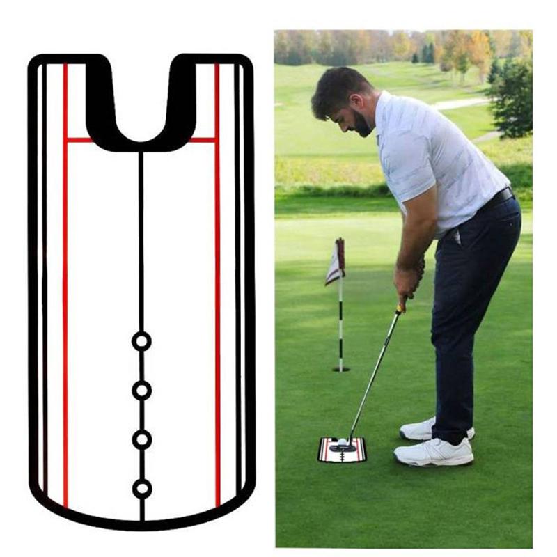Zrcátko pro zarovnání puttů v golfu, oční linka, nácvik golfového švihu, pomůcky pro trénink golfového švihu, zrcátko pro puttery, trenažér golfového švihu