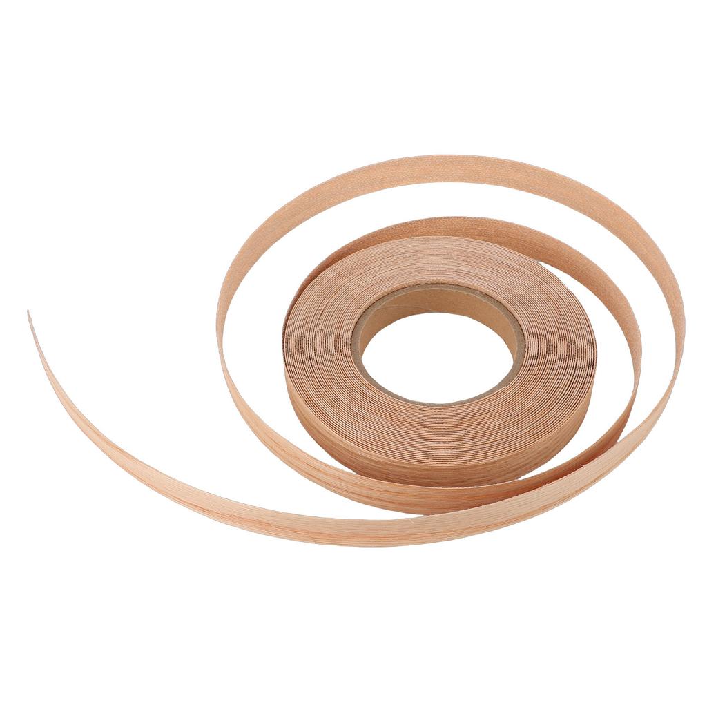 Edges Banding Strip 1.9cm Wide 15m   Red Oak Pre Glued Iron On Wood Veneer Tape with Hot Melt Adhesive for Cabinet Furniture