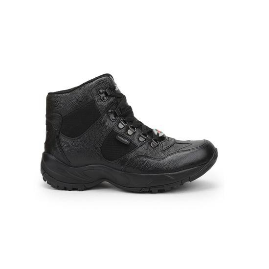 Liberty Freedom Shaurya Lacing Safety Boot for Men | EVA Sole | Drymill Leather Outsole| Water ResisBlackce | Anti Skid (Black-10 UK)