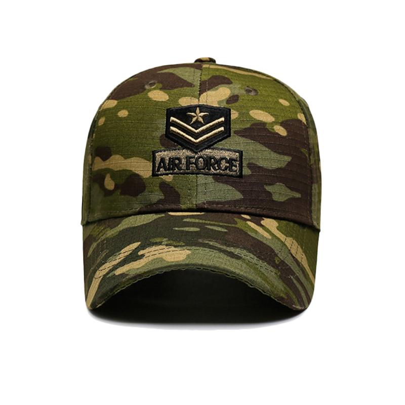 Camouflage Tactical Cap Men's Outdoor Air Force Camouflage Baseball Cap Sunshade Sunscreen Adjustable Breathable Cap
