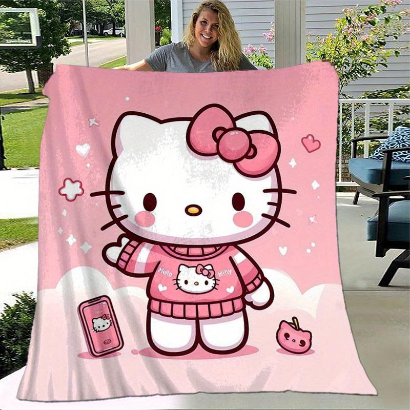 1pc. Cute Hello Kitty Pink Blanket - Perfect for Home, Office, Outdoor Use & Gift Ideaz0411247