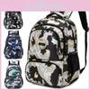 Printed Backpack Travel Fashionable Wear Resistant Student Schoolbag