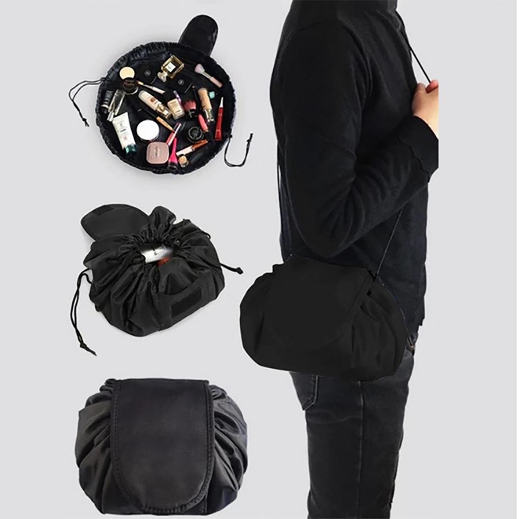 50X62CM Šňůrka se šňůrkou Elastická taška na make-up Ženy Přenosné Cestovní Černá Velkokapacitní Přenosné Kabelky Úložné tašky-Tašky Trendy