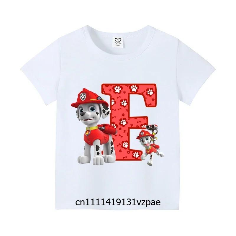 PAW Patrols Children Short Sleeve T-shirt Summer Kids Cartoon Printed Clothing Boy Casual Cotton Tee Girl Anime Cute Tops Gifts