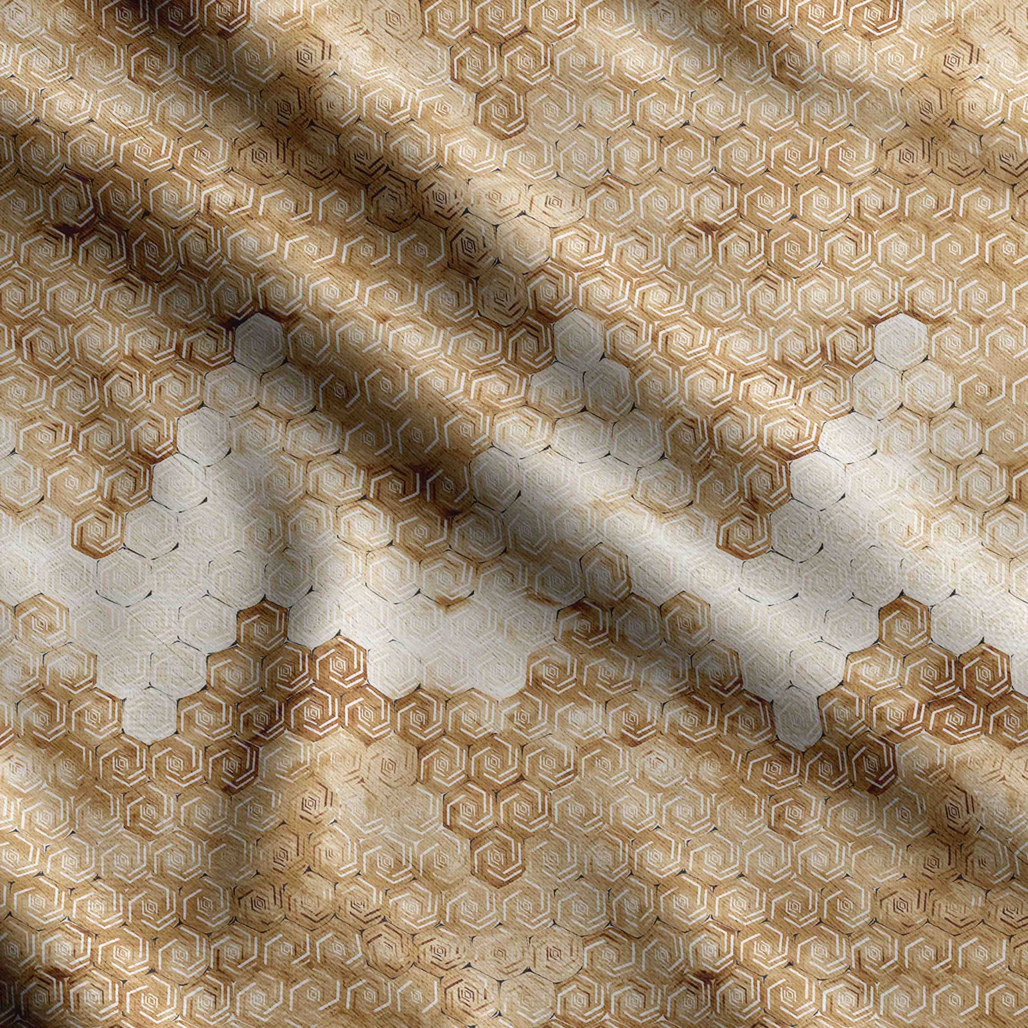 

Soimoi Geometrical Print, бавовняний кембрік, стьобальна тканина, продана The Yard шириною 42 дюйми, бавовняна тканина середньої щільності, 42 Inch Wide - Cotton Cambric коричневий