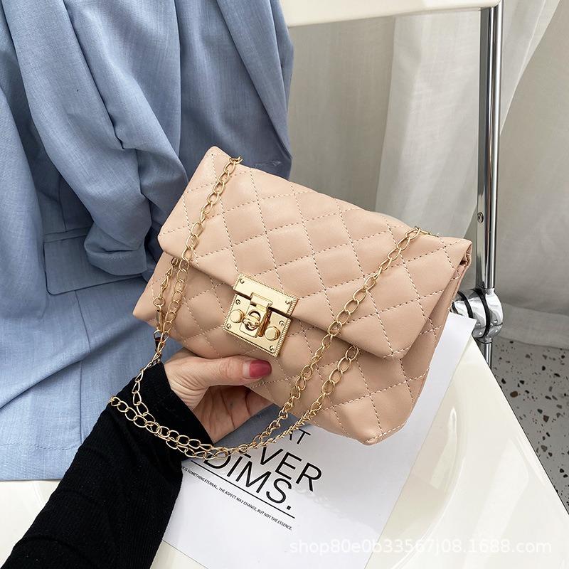 Square buckle embroidered bag womn women's bag bag women's fashion shoulder bag