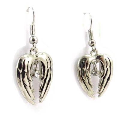 [J6768] - Designer Earrings 'Les Ailes d'Ange' Silver