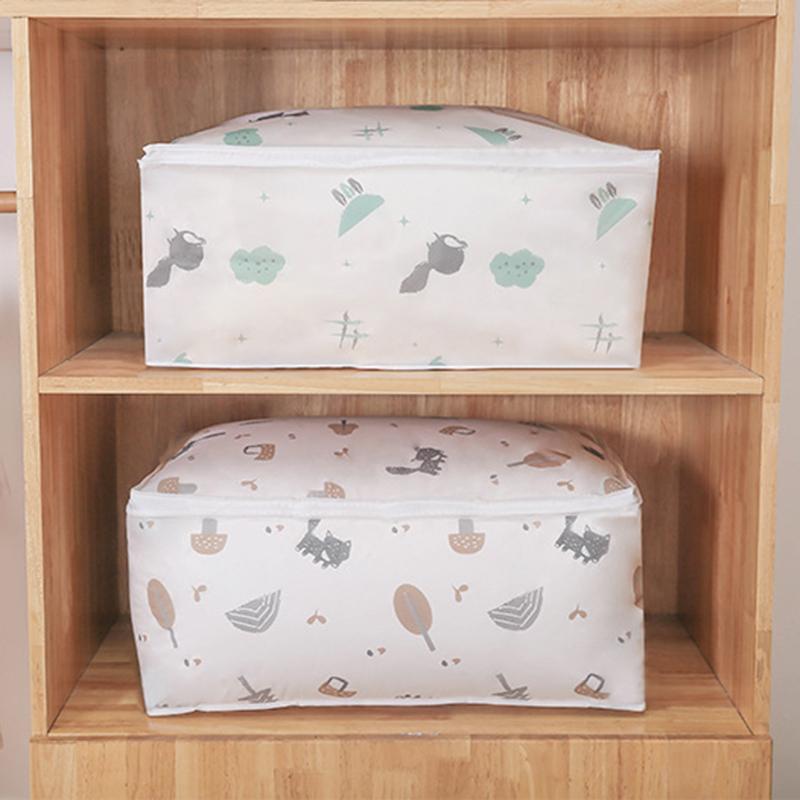Household Clothing Storage Bag, Collapsible Storage Bag, Suitable For Quilt, Toys, Wardrobe, Cabinet Storage, White