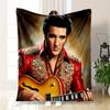 "Elvis Presley Inspired Floral Embroidered Jacket"Blanket Flannel Throw Blanket for Sofa, Bed, Travel, Camping, Office, Couch, Chair, And Be