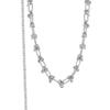 Spicy Girl Trend Patchwork Chain Tassel Zircon Choker: Cool European and American Collarbone Necklace P032
