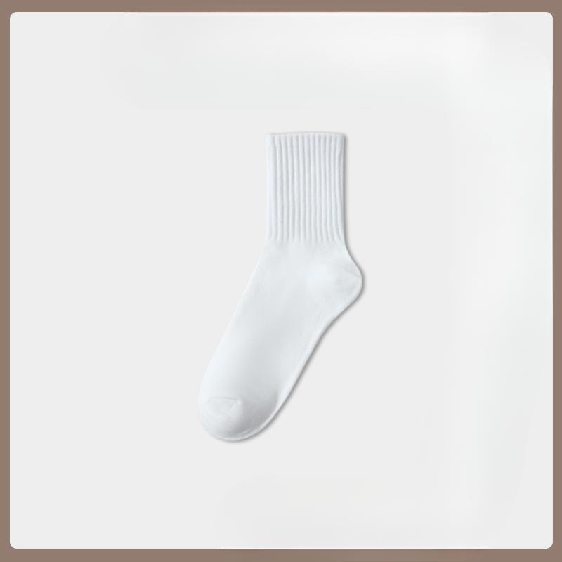 Female Spring and Autumn Pure Cotton Boneless Deodorant Anti Pilling Moon Son Tube Pile Socks
