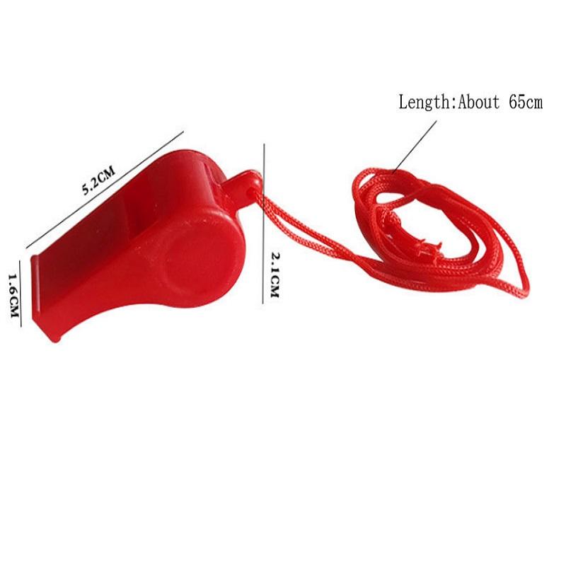 12/24pcs Whistle Toy Referee Whistle Fan Whistle with Rope Cheerleading Prop Solid Color Whistle Children's Gift
