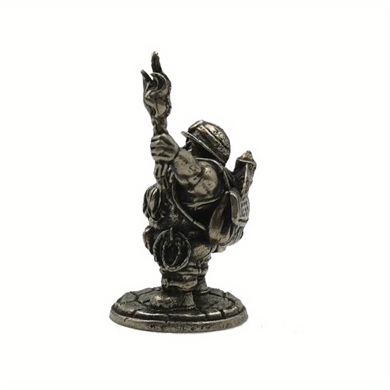 1PC Dwarf Legion Torchbearer Soldiers Models Toy Figurines Miniatures Metal Copper Mens Gifts Desktop Ornaments Decorations