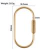 1Pcs Stainless Steel Gold U Shape Screw Locking Carabiner Clasp Connector DIY Necklace Bracelet Keychain Jewelry Making Supplies