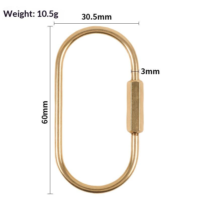 1Pcs Stainless Steel Gold U Shape Screw Locking Carabiner Clasp Connector DIY Necklace Bracelet Keychain Jewelry Making Supplies