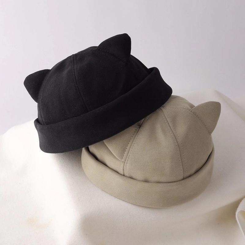 Cute cat ears melon hat children's versatile landlord hat street hip hop trendy hat sweet cool landlord hat