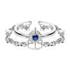 Star Shape Moon Sun Adjustable Ring copper Authentic Blue Zircon Cat Paw Wishing Open Rings Ideal For Women Wedding Jewellery Gift