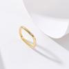 Women's Colorful Copper Zircon Square Ring - Simple Korean Style Valentine's Jewelry for Couples