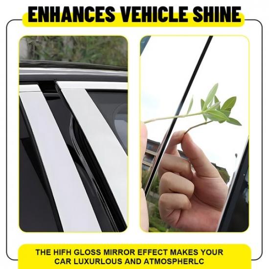 8Pcs Chrome Pillar Post Door Window Trim For 2014- Nissan Rogue EOOK