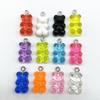 10Pcs Candy Bear Pendant Charms for Necklace Bracelet Earrings Jewelry Making Diy Findings Resin Bears Christmas Making