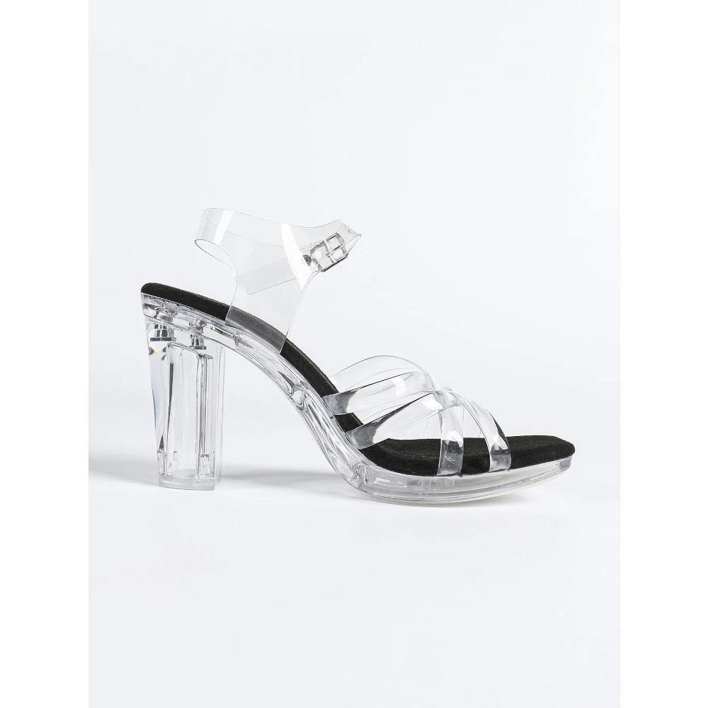 Nightclub Super High Heels Sandals Women's Work Shoes Catwalk Pole Dance Shoes Crystal Sole Waterproof LFD-69192-5