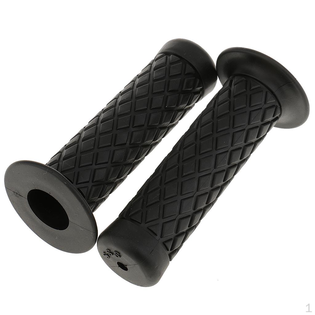 

2pcs Rubber Motorcycle Handlebars Grips 7/8 22mm Universal Black