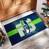 Seattle Seahawks Křišťálový sametový koberec Měkký Anti?Protiskluzová podložka Pohodlný koberec do obývacího pokoje a ložnice